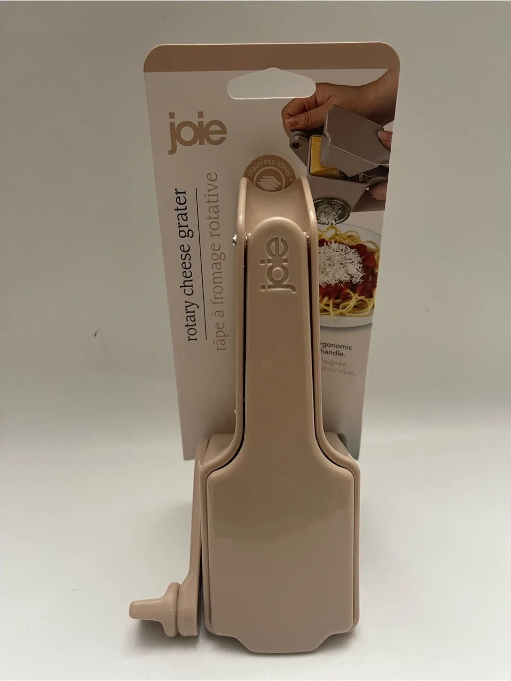 Joie Rotatory Cheese Grater Stainless Steel Ergonomic Ideal For Hard Cheese